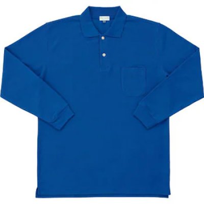 画像3: 25441 長袖ポロシャツ・鹿の子（8色） (3)