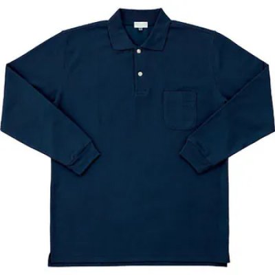 画像5: 25441 長袖ポロシャツ・鹿の子（8色） (5)