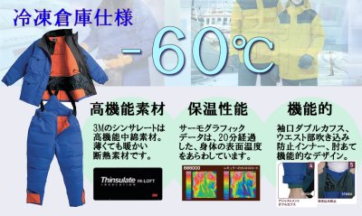 画像7: BO/ST8000 冷凍倉庫用防寒コート (1色) (7)