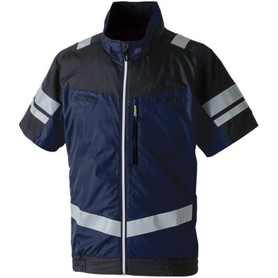 画像6: 7369-11【ブルゾンのみ】G.G.／EF用遮熱半袖(フルハーネス・反射材付)・サイドファン (6)