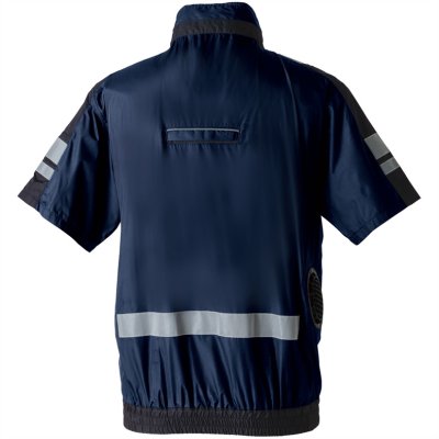 画像7: 7369-11【ブルゾンのみ】G.G.／EF用遮熱半袖(フルハーネス・反射材付)・サイドファン (7)