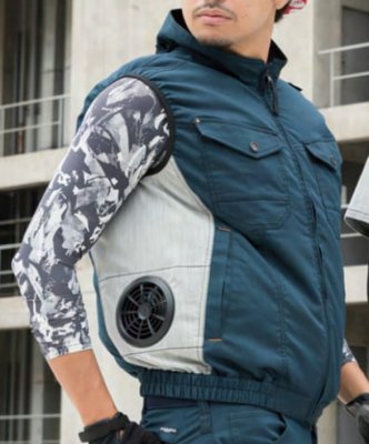 画像2: 26896【ブルゾンのみ】エアセンサー／ベスト(ストレッチ)・サイドファン (2)