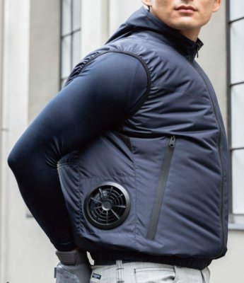 画像3: 26893【セット】エアセンサーブルゾン・ファン・バッテリー(充電器付)／遮熱ベスト・サイドファン (3)