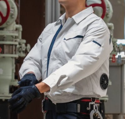 画像8: KU92500【空調服(R)セット】空調服(R)ブルゾン・ファン・バッテリー(充電器付)／長袖(JIS T8118帯電防止) (8)