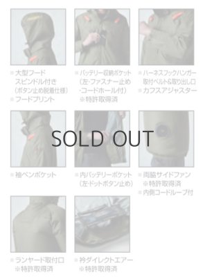画像11: AC2061【ブルゾンのみ】エアークラフト／遮熱長袖(フルハーネス)・サイドファン (11)