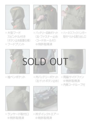 画像10: AC2066【セット】ブルゾン・ファン・バッテリー(充電器付)／遮熱半袖(フルハーネス)・サイドファン (10)