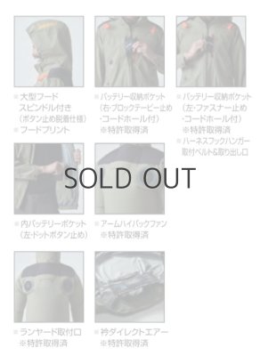 画像8: AC2084【ブルゾンのみ】エアークラフト／遮熱ベスト(フルハーネス)・ハイバックファン (8)