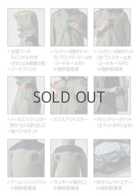 画像8: AC2081【ブルゾンのみ】エアークラフト／遮熱長袖(フルハーネス)・ハイバックファン (8)