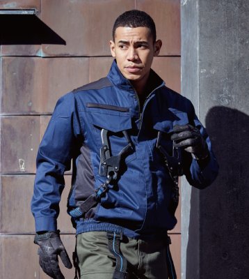 画像2: V4222【セット】ブルゾン・ファン・バッテリー(充電器付)／難燃長袖(フルハーネス) (2)