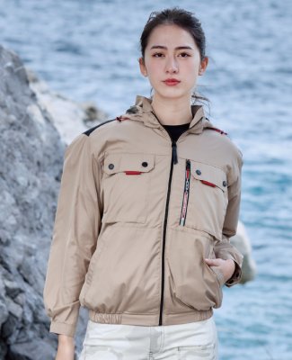 画像2: V1122【ブルゾンのみ】快適ウェア／長袖(フルハーネス)・上部ファン (2)