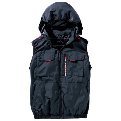 画像3: V1129【ブルゾンのみ】快適ウェア／ベスト(フルハーネス)・上部ファン (3)