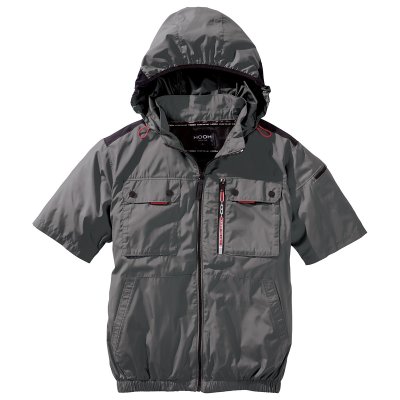 画像7: V1127【ブルゾンのみ】快適ウェア/半袖(フルハーネス)・上部ファン (7)