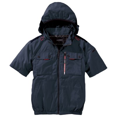 画像3: V1127【ブルゾンのみ】快適ウェア/半袖(フルハーネス)・上部ファン (3)