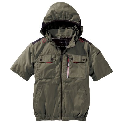 画像4: V1127【ブルゾンのみ】快適ウェア/半袖(フルハーネス)・上部ファン (4)