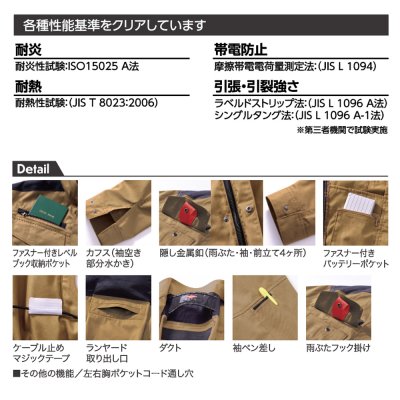 画像8: V4299【セット】ブルゾン・ファン・バッテリー(充電器付)／難燃ベスト(フルハーネス) (8)