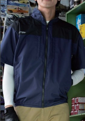 画像3: ND1142【空調服(R)セット】NSPブルゾン・ファン・バッテリー(充電器付)／遮熱半袖・上部ファン (3)