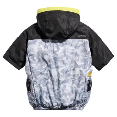 画像7: 05571【セット】S-AIRブルゾン・ファン・バッテリー(充電器付)／遮熱半袖(着脱フード)・サイドファン (7)