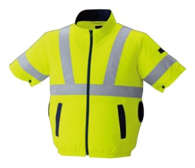 画像6: 9211【空調服(R)セット】ブルゾン・ファン・バッテリー(充電器付)／高視認半袖・サイドファン (6)