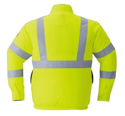 画像5: 9212【空調服(R)セット】ブルゾン・ファン・バッテリー(充電器付)／高視認長袖・サイドファン (5)