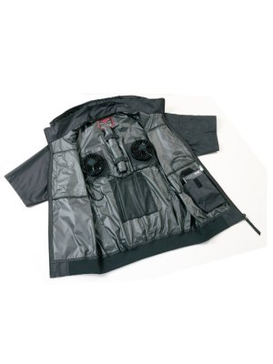 画像11: 74400【空調服(R)セット】自重堂Z-DRAGONブルゾン・ファン・バッテリー(充電器付)／遮熱半袖(フルハーネス)・上部ファン (11)