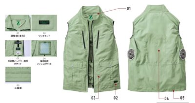 画像10: 74280【空調服(R)セット】自重堂Z-DRAGONブルゾン・ファン・バッテリー(充電器付)／エコベスト・サイドファン (10)