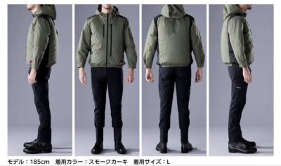 画像27: 74300【空調服(R)セット】自重堂Z-DRAGONブルゾン・ファン・バッテリー(充電器付)／遮熱長袖(フルハーネス)・サイドファン (27)