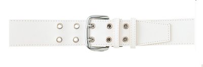 画像1: az67019 白ビニール帯革ベルト (1色) (1)