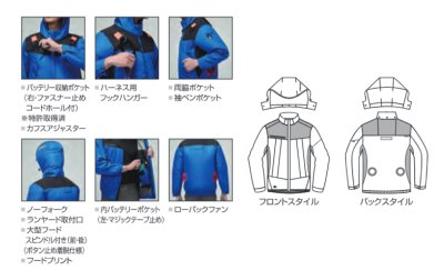 画像10: AC1191【ブルゾンのみ】エアークラフト／遮熱長袖(フルハーネス) (10)