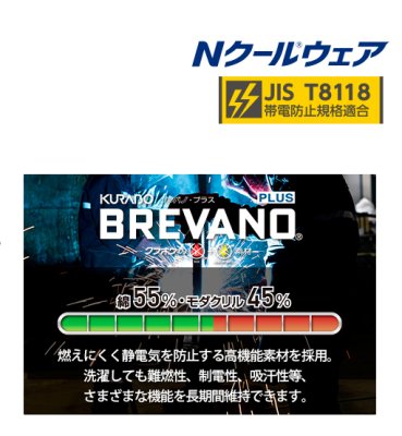 画像9: NA8163【ブルゾンのみ】Nクールウェア／難燃長袖・脇ファン (9)