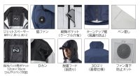 画像3: NA1153【ブルゾンのみ】Nクールウェア/遮熱長袖・脇ファン(前後フルハーネス)