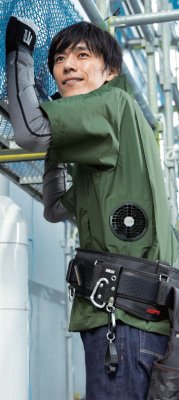 画像8: ND1143【ブルゾンのみ】Nクールウェア／遮熱半袖・脇ファン (8)