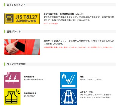 画像8: NA3073【ブルゾンのみ】Nクールウェア／高視認長袖・脇ファン (8)