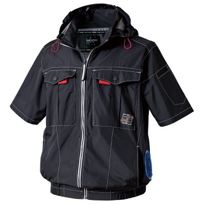 画像6: V1217【ブルゾンのみ】快適ウェア／遮熱半袖(フルハーネス)・サイドファン (6)