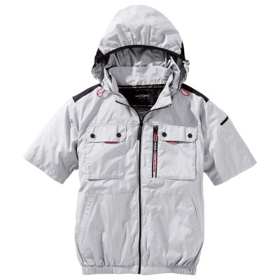 画像3: V1127【ブルゾンのみ】快適ウェア／半袖(フルハーネス)・上部ファン (3)