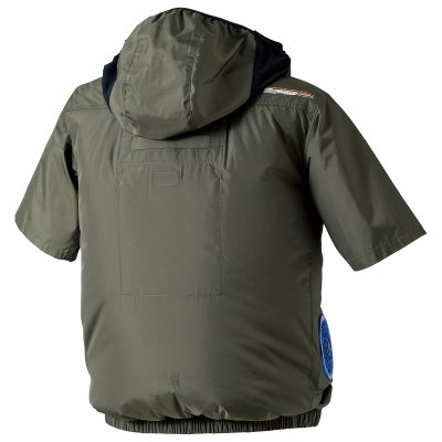 画像4: V1217【ブルゾンのみ】快適ウェア／遮熱半袖(フルハーネス)・サイドファン (4)