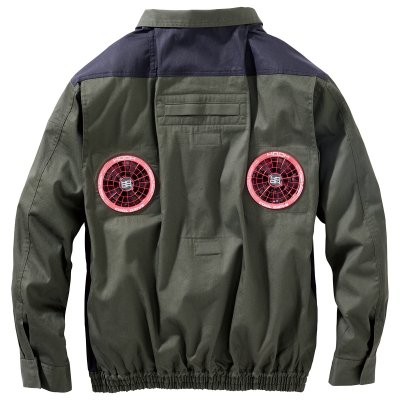 画像5: V4252【ブルゾンのみ】快適ウェア／難燃長袖(フルハーネス)・上部ファン (5)