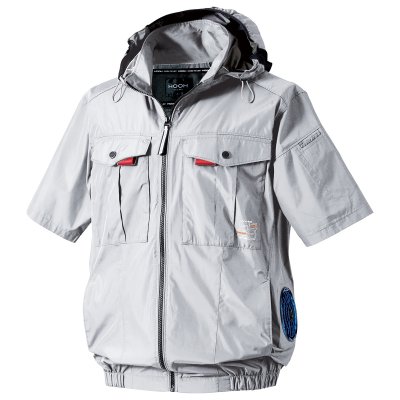 画像8: V1217【ブルゾンのみ】快適ウェア／遮熱半袖(フルハーネス)・サイドファン (8)