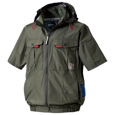 画像3: V1217【ブルゾンのみ】快適ウェア／遮熱半袖(フルハーネス)・サイドファン (3)