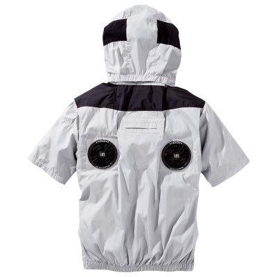 画像4: V1127【ブルゾンのみ】快適ウェア／半袖(フルハーネス)・上部ファン (4)