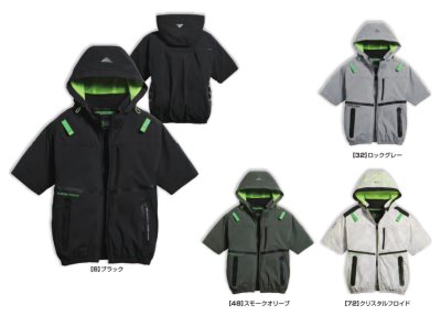 画像2: 05681【ブルゾンのみ】S-AIR／遮熱半袖(ハーネス)・サイドファン (2)