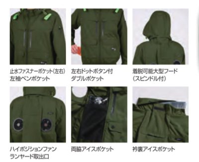 画像10: 05660【ブルゾンのみ】S-AIR／遮熱長袖(ハーネス)・上部ファン (10)