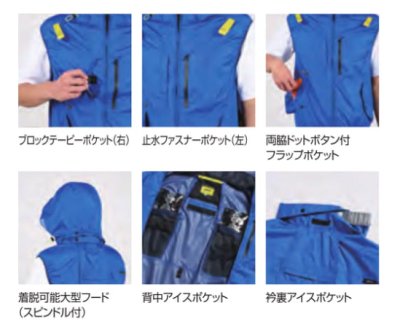 画像11: 05652【ブルゾンのみ】S-AIR／遮熱ベスト(ハーネス)・サイドファン (11)