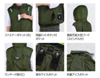 画像9: 05642【ブルゾンのみ】S-AIR／遮熱ベスト(ハーネス)・サイドファン (9)