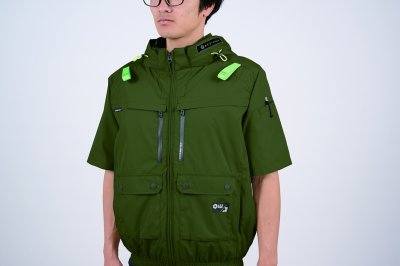 画像14: 05661【ブルゾンのみ】S-AIR／遮熱半袖(ハーネス)・上部ファン (14)