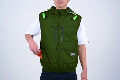 画像14: 05662【ブルゾンのみ】S-AIR／遮熱ベスト(ハーネス)・上部ファン (14)