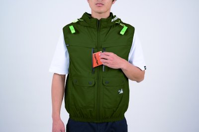 画像12: 05662【ブルゾンのみ】S-AIR／遮熱ベスト(ハーネス)・上部ファン (12)