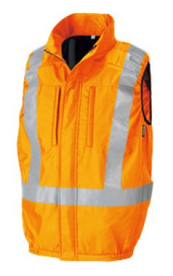 画像3: NC3073【ブルゾンのみ】Nクールウェア／高視認ベスト・脇ファン (3)