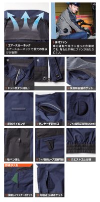 画像8: 5349-06【ブルゾンのみ】G.G.／EF用綿ベスト(フルハーネス)・サイドファン (8)