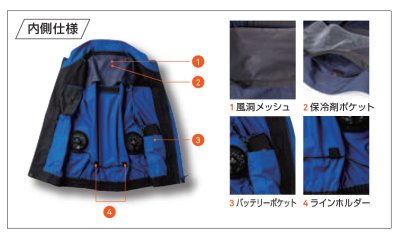 画像12: 5349-00【ブルゾンのみ】G.G.／EF用綿長袖(フルハーネス)・サイドファン (12)