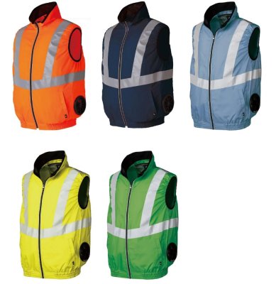 画像10: 26884【ブルゾンのみ】エアセンサー／高視認反射ベスト・サイドファン (10)